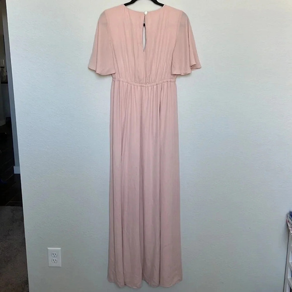 Show Me Your Mumu Pink V Neck Flowy Maxi Dress - Picture 5 of 8